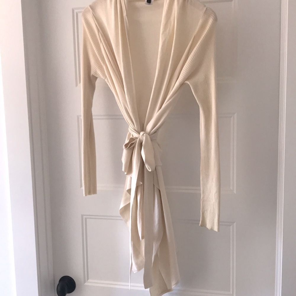BCBG Maxazria off-white wrap